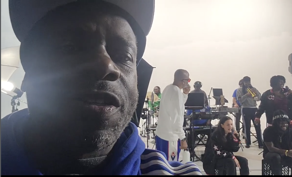 BWare on set with production crew