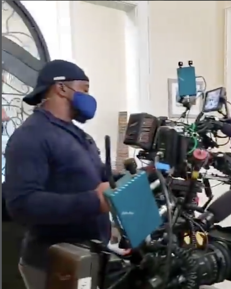 BWare on set with Damon Dash